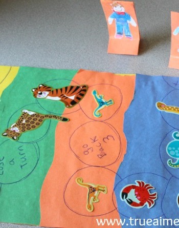 animal activities for kids, diy animal habitat board game