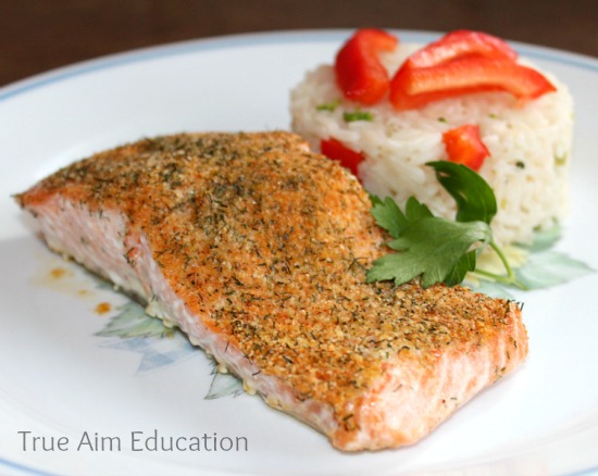baked herb crusted salmon