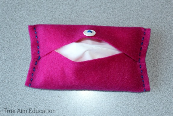 tissue holder with kleenex