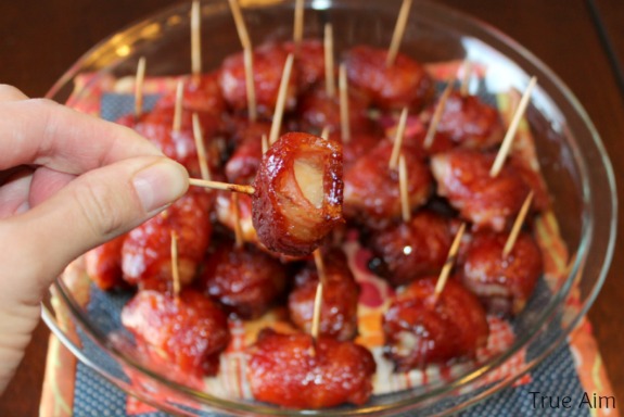 Recipes to bring to a pot luck - Bacon wrapped water chestnuts 
