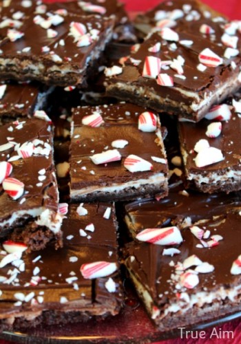 chocolate peppermint brownie bars