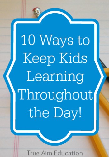 Love these ideas on how to keep my kids learning even after they leave their desk!