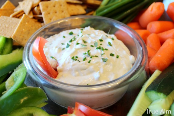 easy blue cheese and herbs dip