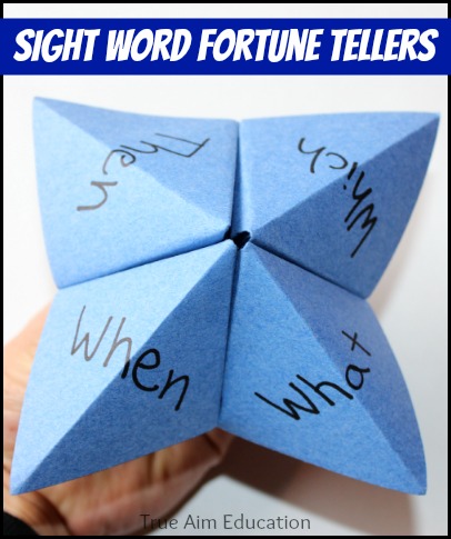 Reading Activity: Sight word fortune teller game!