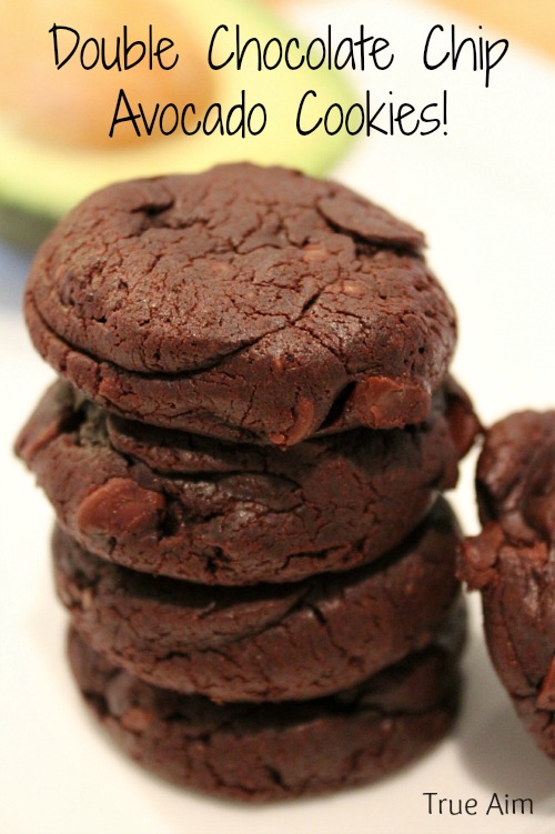 double chocolate chip avocado cookies