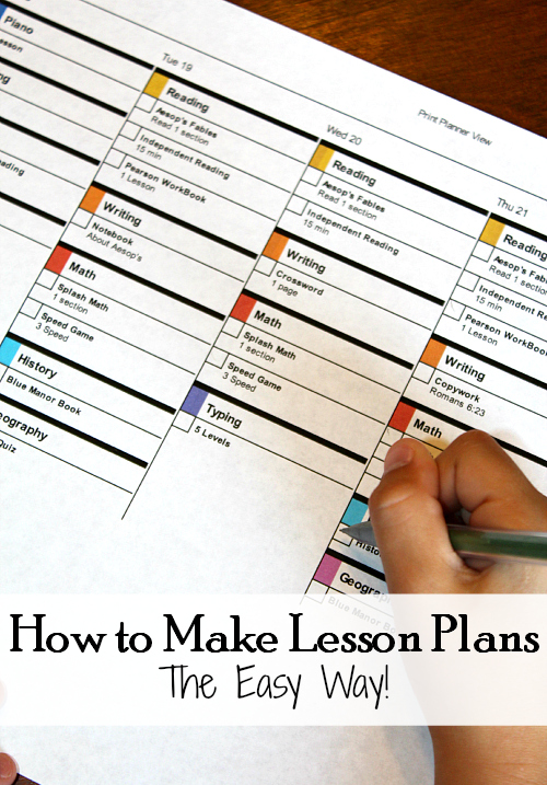 How to Make lesson plans the easy way!