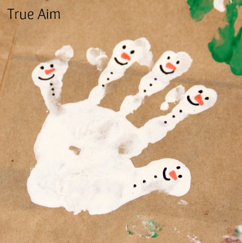Christmas Handprint Art for Kids Snowmen