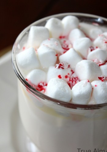 homemade peppermint white hot chocolate