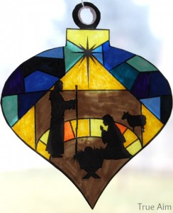 Stained Glass Nativity Ornaments Printable | True Aim