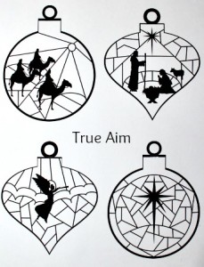 Stained Glass Nativity Ornaments Printable | True Aim