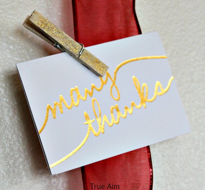 ribbon christmas card holder
