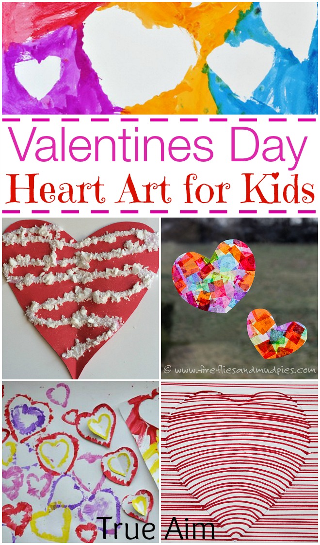 valentines day heart art for kids