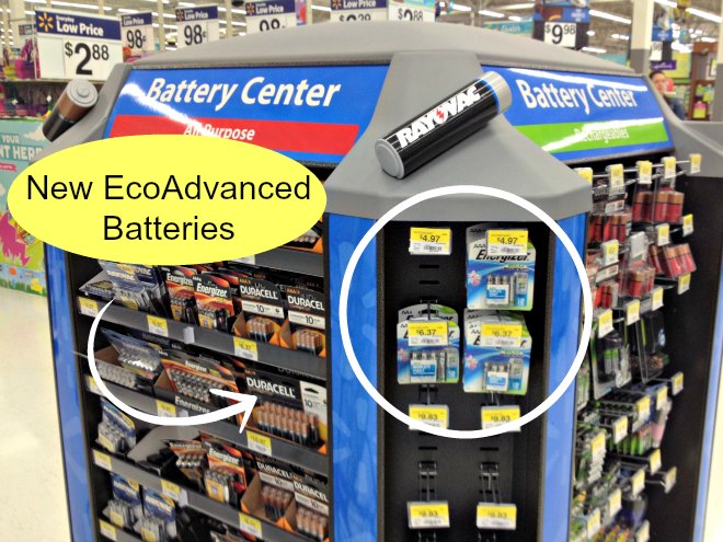 new ecoadvanced recycled batteries