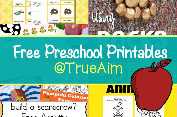 Free Preschool Printables and Mom's Library #154 - True Aim