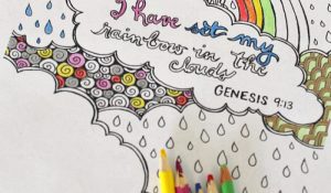 bible verse coloring page - genesis 913 - I have set my rainbow in the clouds