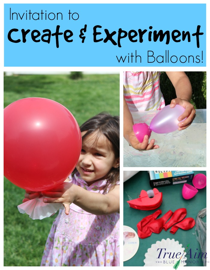 invitation to create and experiment with balloons