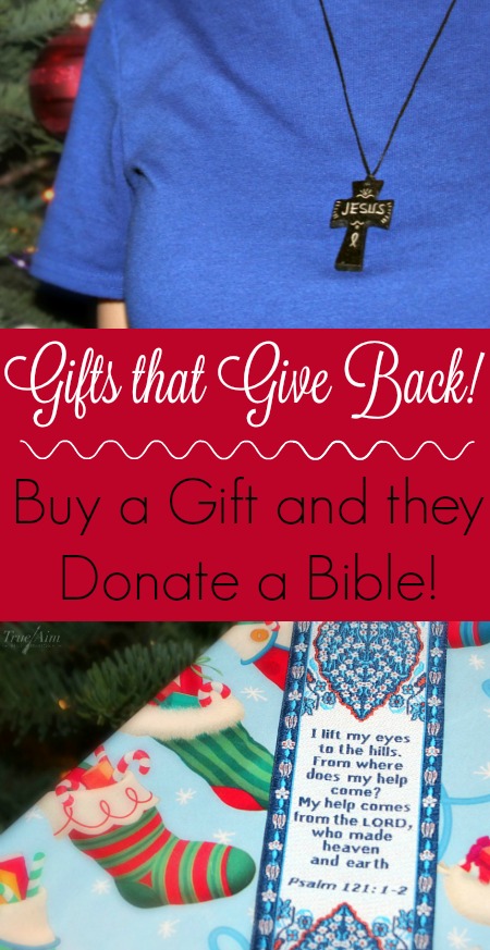Gifts that give back - Logos trading post donates a bible for every product purchased!