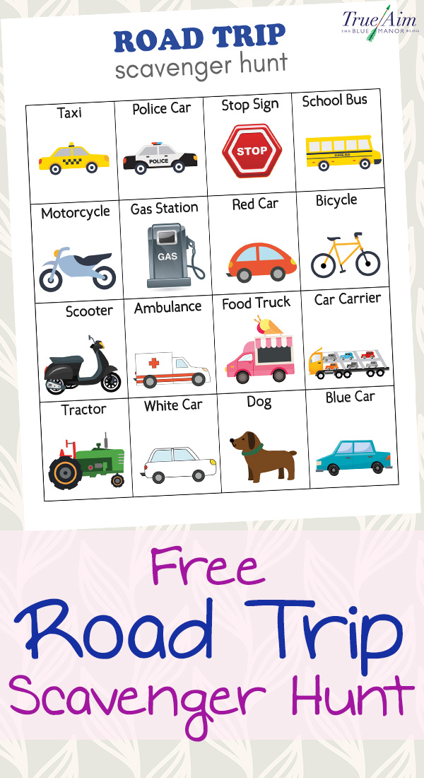 Free Printable Road Trip Scavenger Hunt Printable Word Searches