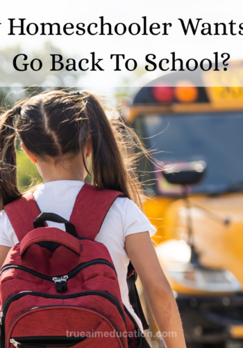 my homeschooler wants to go back to school